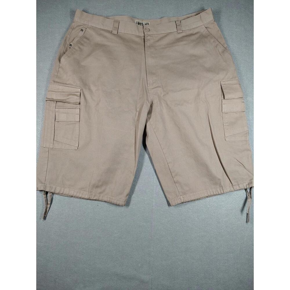 NWOT B.T.L Beyond The Limit Men's Beige Cargo Shorts Size 46 Y2K